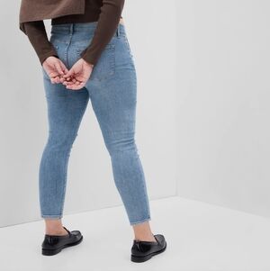 Gap True Skinny Jeans Jeggings Casual Basic Denim Mid Rise Stretchy Acid Wash 27